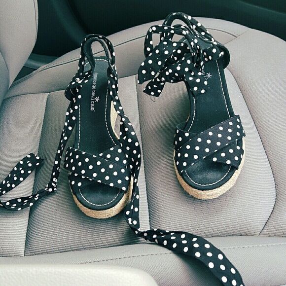 Polka dot espadrills wedge - Picture 1 of 7